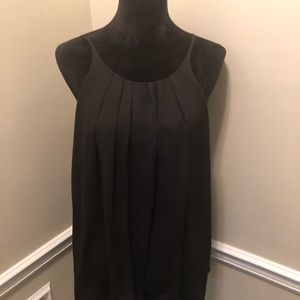 Sleeveless, sheer, lined tank top